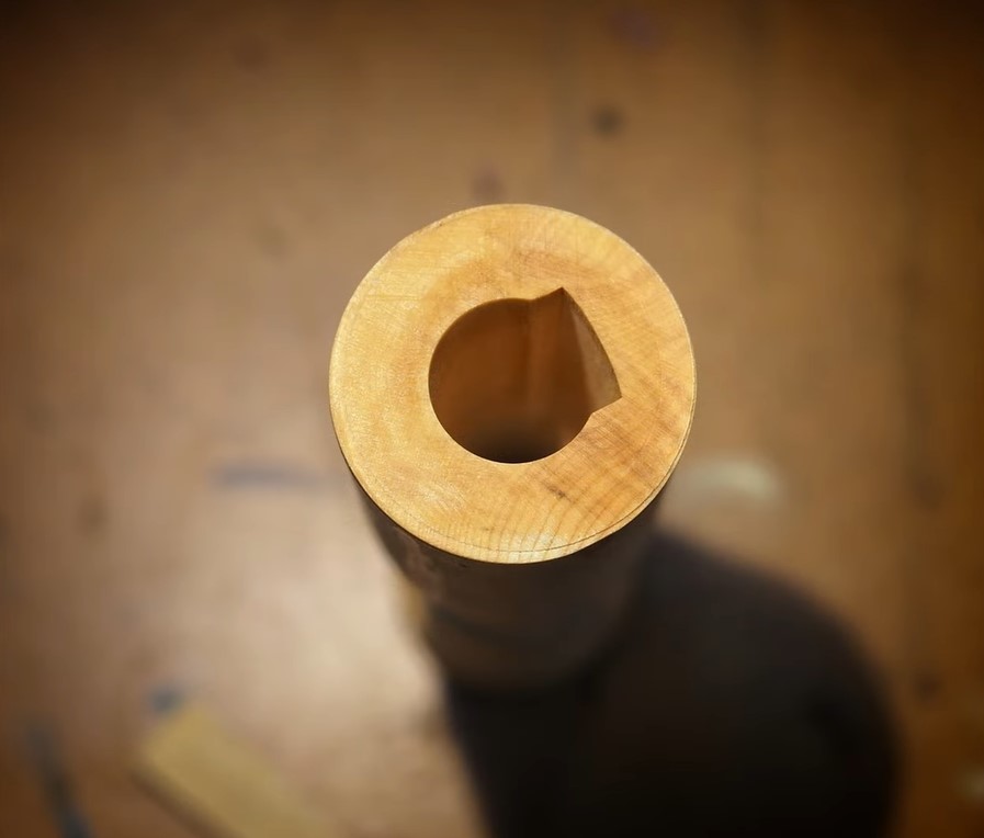 Recorder head after cutting windway